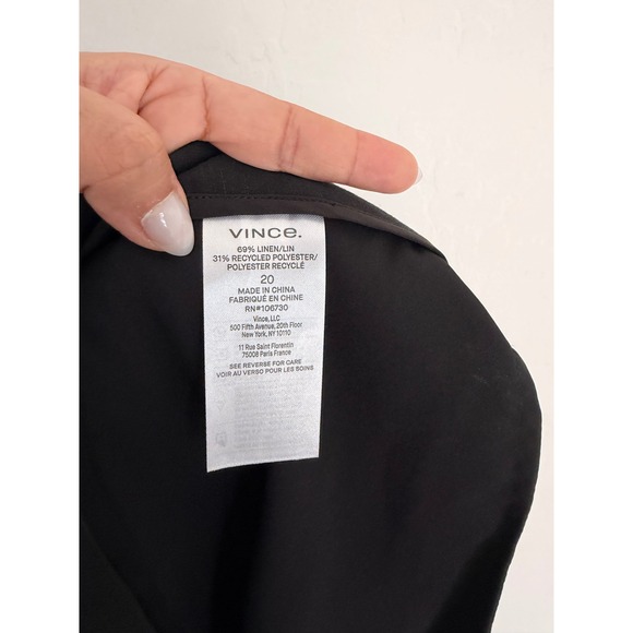 VINCE Cropped Wide Leg Linen Blend Minimalist Pants Plus Size 20W NWT - Picture 10 of 10